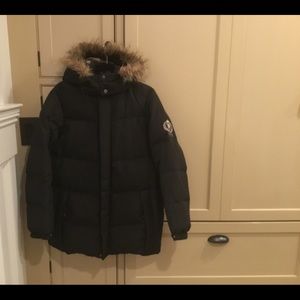 Mens Billabong down hooded black jacket